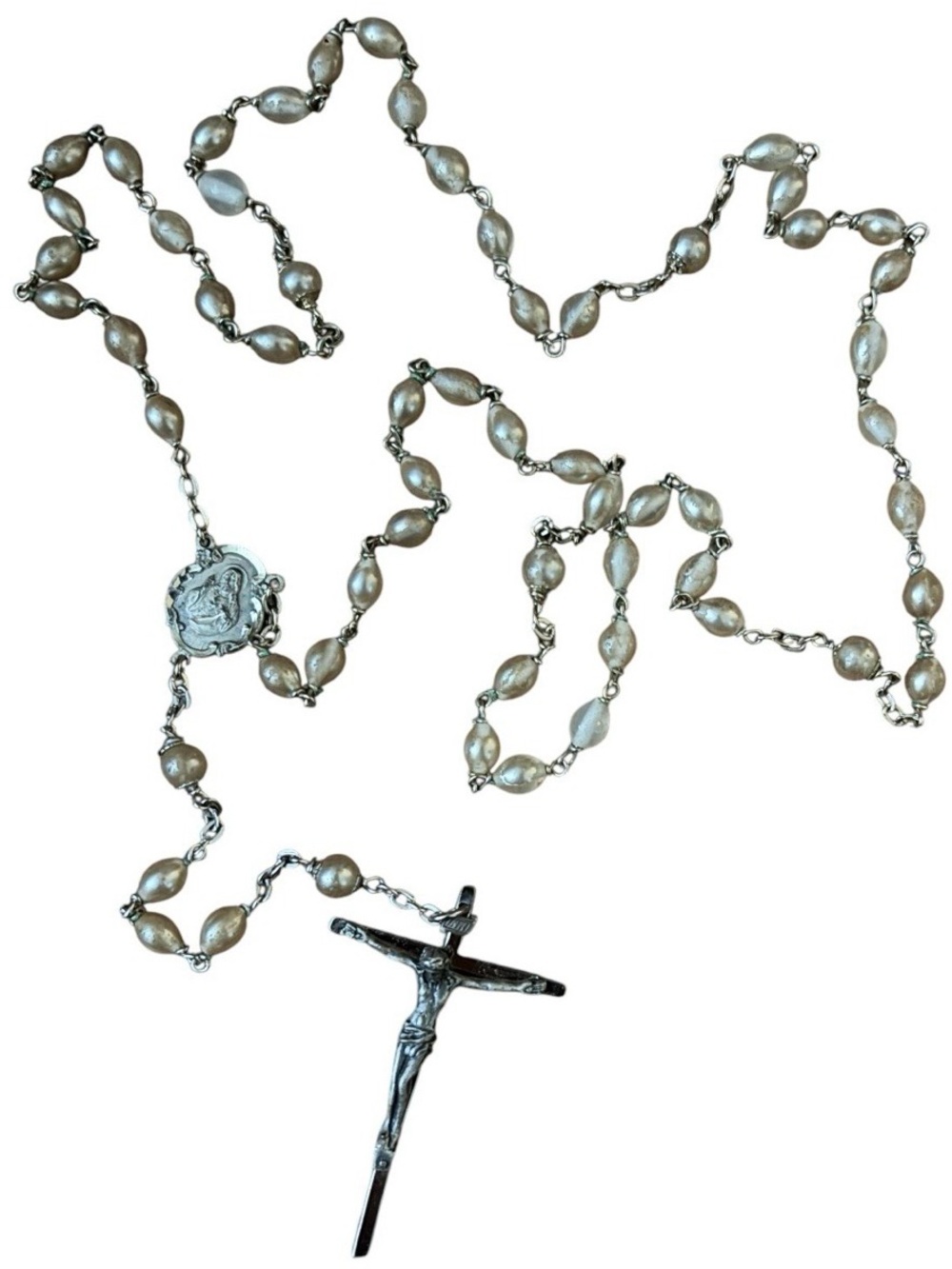 AFCO sterling silver vintage rosary